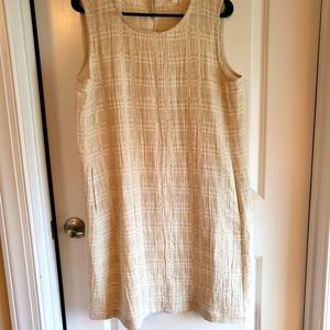 Eileen Fisher pressed Linen Blend Dress with pockets, Size Small